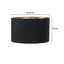 anne light & home shade KAPPEN - � 30CM cylindrical, black