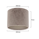 Steinhauer shade KAPPEN - � 20CM high, cylindrical, silver