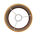 Steinhauer shade KAPPEN - � 20CM high, cylindrical, gold matt, sand coloured