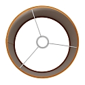 Steinhauer shade KAPPEN - � 30CM cylindrical, gold matt, sand coloured