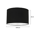 shade KAPPEN - � 40CM high, cylindrical, black