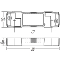TCI LED driver PRO FLAT 40 with strain relief, current constant, adjustable, switchable, white