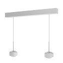 pendant luminaire PUK! PRO 120 MOTION 2 flames IP20, chrome, white matt dimmable