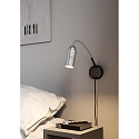 Top Light wall luminaire NEO! FLEX HOTEL II (LV) with flex arm, with plug, switchable, focusable IP20, aluminium, black matt
