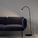 Top Light floor lamp NEO! FLOOR (LV) with flex arm, focusable IP20, copper, black matt dimmable