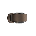 Top Light outdoor wall luminaire PUK MAXX WALL OUTDOOR up / down, rigid, without lens IP44, brown, mat dimmable