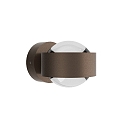 Top Light outdoor wall luminaire PUK MINI WALL OUTDOOR (COB LED) up / down, rigid, without lens IP44, brown, mat dimmable