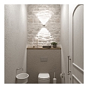 Top Light outdoor wall luminaire PUK MINI WALL OUTDOOR (COB LED) up / down, rigid, without lens IP44, brown, mat dimmable