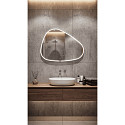 Top Light mirror with lighting FLOW LINE WAVE-1 IP44 / IP20, glossy, silver dimmable