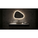 Top Light mirror with lighting FLOW LINE WAVE-1 IP44 / IP20, glossy, silver dimmable