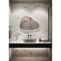 Top Light mirror with lighting FLOW LINE WAVE-1 IP44 / IP20, glossy, silver dimmable