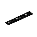 ceiling recessed luminaire LINOO 8.0 8 flames, square IP20, black glossy, black matt