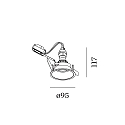 Wever & Ducr� Recessed spot DEEP IP44 1.0 PAR16, GU10 max. 12W, with leaf springs, white