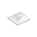 recessed spotlight STRANGE TRIMLESS 1.0 - LED 1 flame, square, flush, cardanic swivelling IP20, mat, traffic white dimmable