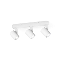 Wall /Ceiling Spot SQUBE ON BASE #3 PAR16, 3 flames, 3x GU10 max. 12W, white
