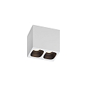 LED Ceiling luminaire PIRRO 2.0, 2 spots, 2x 4.5W 2700K, CRi >90, dimmable, white black
