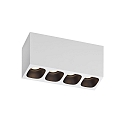 LED Ceiling luminaire PIRRO 4.0, 4 spots, 4x 4.5W 2700K, CRi >90, dimmable, white black