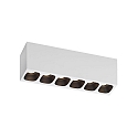 LED Recessed spot PIRRO 6.0, 6 spots, 6x 4.5W 3000K, CRi >90, dimmable, white black