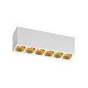 LED Ceiling luminaire PIRRO 6.0, 6 spots, 6x 4.5W 2700K, CRi >90, dimmable, white gold