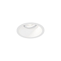 ceiling recessed luminaire DEEP ADJUST PETIT 1.0 with leaf springs, cardanic swivelling IP20, mat, traffic white dimmable