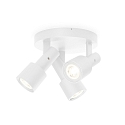 Spot roundel SARA 3.0 PAR16, 3 flames, 3x GU10 max. 12W, rotatable/swivelling, white