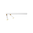LED Ceiling luminaire MICK 2.0, 2 flames, 45cm, 2x7W 2700K, CRi >90, dimmable, white gold