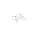 ceiling recessed luminaire STRANGE PETIT TRIMLESS 1.0 square, flush, cardanic swivelling IP20, mat, traffic white dimmable