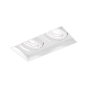 ceiling recessed luminaire STRANGE PETIT TRIMLESS 2.0 square, flush, cardanic swivelling IP20, mat, traffic white dimmable