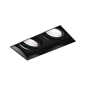 ceiling recessed luminaire STRANGE PETIT TRIMLESS 2.0 square, flush, cardanic swivelling IP20, mat, deep black dimmable