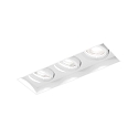 ceiling recessed luminaire STRANGE PETIT TRIMLESS 3.0 square, flush, cardanic swivelling IP20, mat, traffic white dimmable