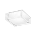 ceiling luminaire MIRBI IP44 2.0 square, with leaf springs, semi flush IP44 / IP20, traffic white dimmable