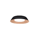 LED Wall /Ceiling luminaire TOWNA 1.0, IP44, Ø 25.4cm, 2700K, dimmable, black copper