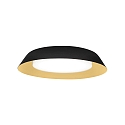 LED Wall /Ceiling luminaire TOWNA 2.0, IP44, Ø 37.1cm, 2700K, dimmable, black gold