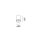 Wever & Ducr� spot TAIO IP65 CEILING SURF 1.0 IP65, white matt dimmable