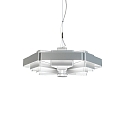 Pendant luminaire J.J.W. 04, shade � 56cm / height 20cm, 6x E27, aluminum, silver