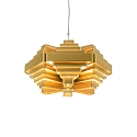 Pendant luminaire J.J.W. 042, shade � 56cm / height 33cm, 6x E27, aluminum, gold
