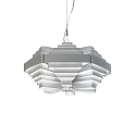 Wever & Ducr� Pendant luminaire J.J.W. 042, shade � 56cm / height 33cm, 6x E27, aluminum, silver