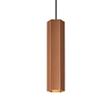 LED Pendant luminaire HEXO MULTI 3.0, 6W 3000K, CRi >90, without canopy, copper