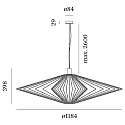 Wever & Ducr� pendant luminaire WIRO 3.0 DIAMOND CEILING SUSP E27 IP20, copper 