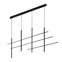 pendant luminaire NET CEILING SUSP 4.0 IP20, black matt dimmable