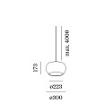 Wever & Ducr� pendant luminaire WETRO 3.0 1 flame, Dim-To-Warm IP20, taupe, white dimmable