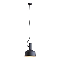 Pendant luminaire ROOMOR 1.0 PAR16, GU10, 250cm, deep black, with shade 2.0, deep black gold
