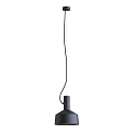 Pendant luminaire ROOMOR 1.0, E27, 250cm, deep black, with shade 2.0