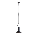 Pendant luminaire ROOMOR 1.0, E27, 600cm, deep black, with shade 1.0