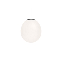 Pendant luminaire DRO SUSPENDED 2.0, � 19.5cm, E14, C35 max. 6W, aluminum / textile cable / glass, white