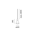 Wever & Ducr� pendant luminaire ODREY CEILING SUSP 1.4 PAR16 GU10 IP20, gold, white matt 