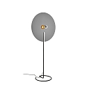 Floor lamp MIRRO FLOOR 3.0, mirror � 75cm, E27 (excl.), with cord dimmer, black chrome