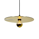 Pendant luminaire MIRRO 2.0, length 250cm / mirror � 45cm, E27 (excl.), black gold