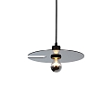 Pendant luminaire MIRRO 1.0, length 600cm / mirror � 30cm, E27 (excl.), black chrome