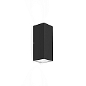 LED Outdoor Wall luminaire TRAIN 2.0, IP65, 2-sided, 8W 3000K 38�, CRi >90, dimmable, black